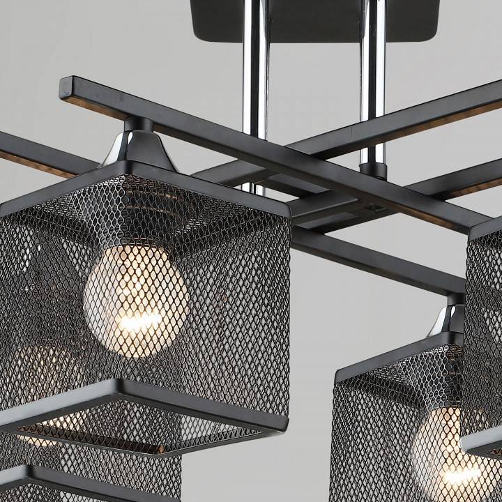 Люстра на штанге Reluce 05986 8 ламп 05986-0.3-08 BK+CR