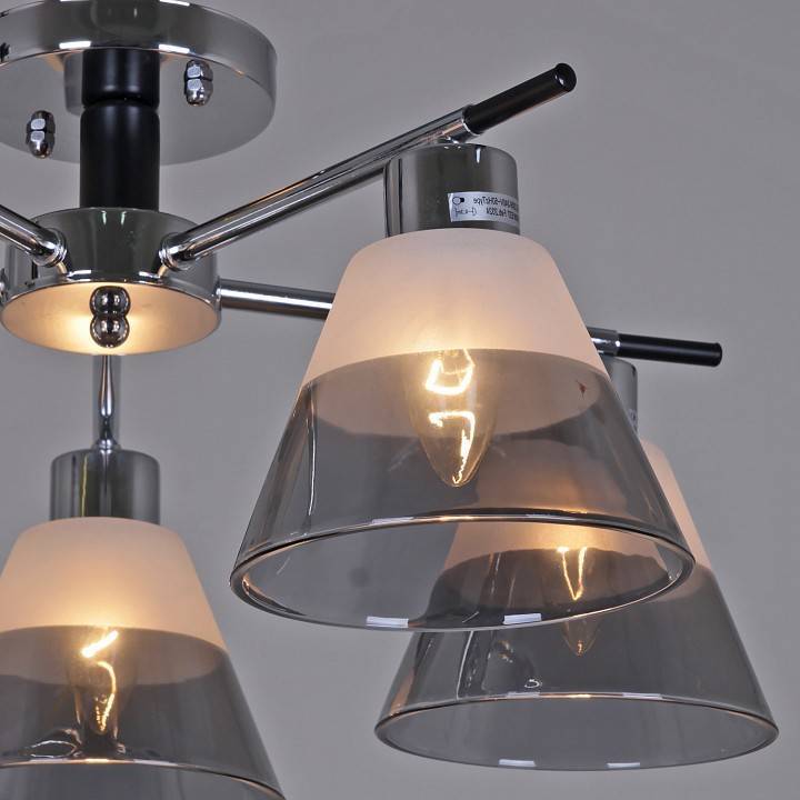 Люстра на штанге Reluce 09113 5 ламп 09113-3.3-05 CR+BK