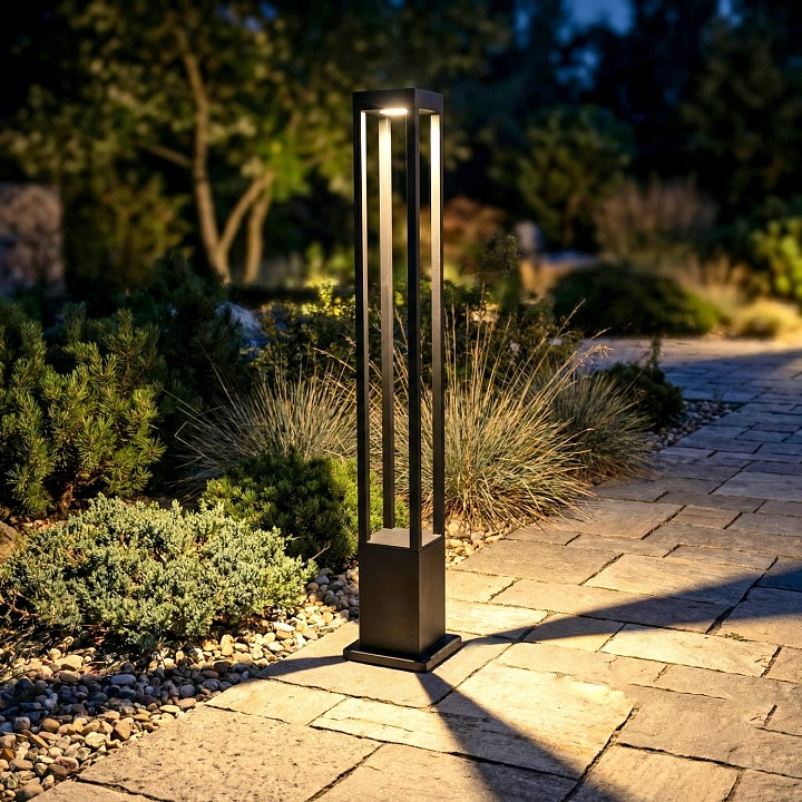 Наземный высокий светильник  09960-0.7-001JH 1,0M LED7W BK RLOS