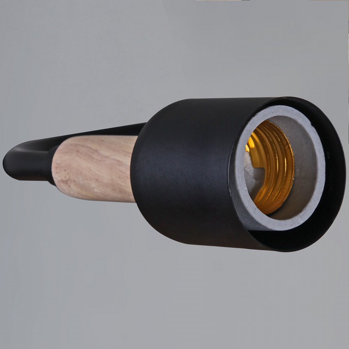 Люстра на штанге 10070 10070-0.3-08 BK+WOOD
