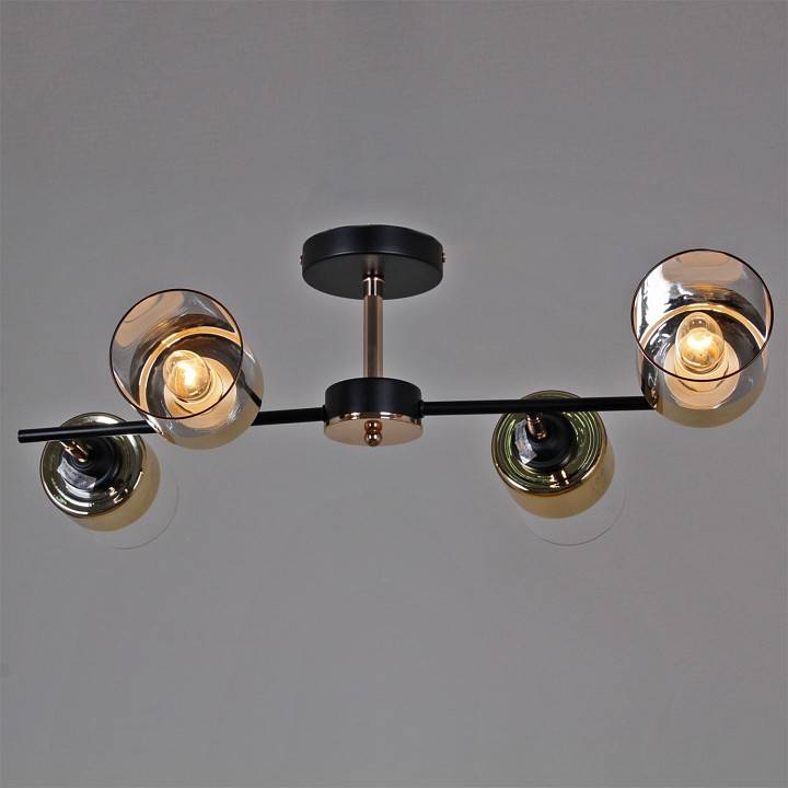 Люстра на штанге Reluce 11555 4хE27 BK+FGD 11555-0.3-04 BK+FGD