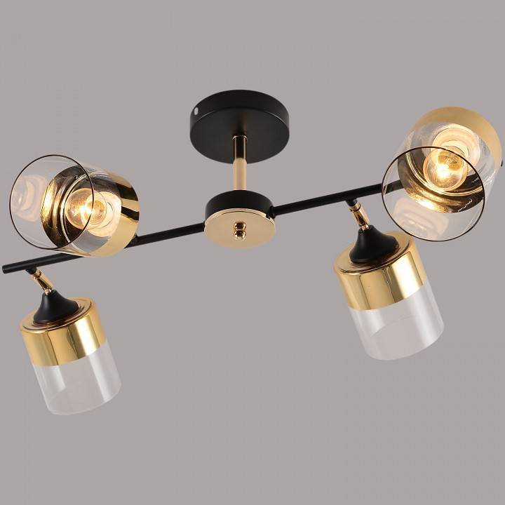 Люстра на штанге Reluce 11555 4хE27 BK+FGD 11555-0.3-04 BK+FGD