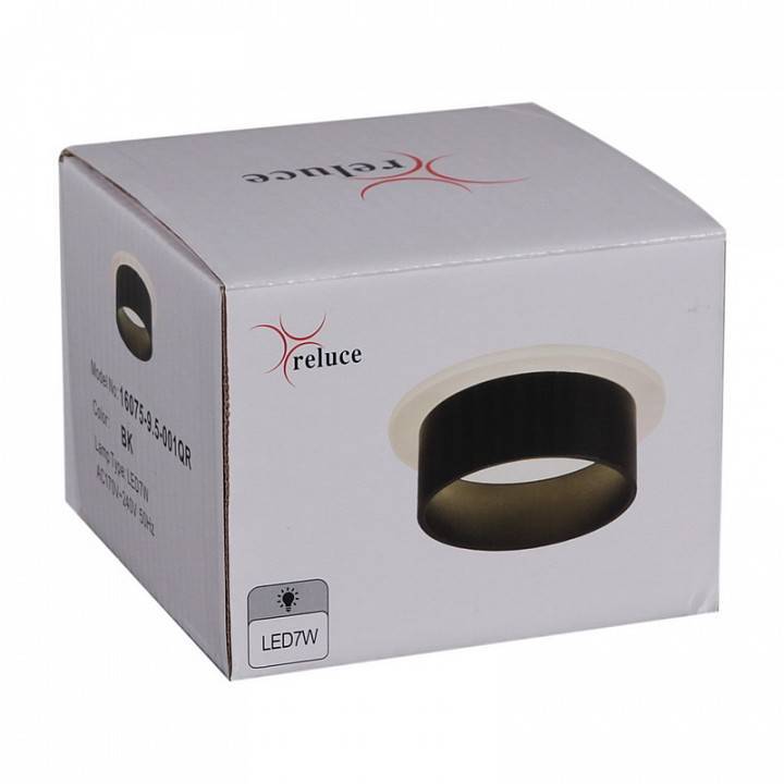 Накладной светильник Reluce 16075 16075-9.5-001QR SMD7W BK