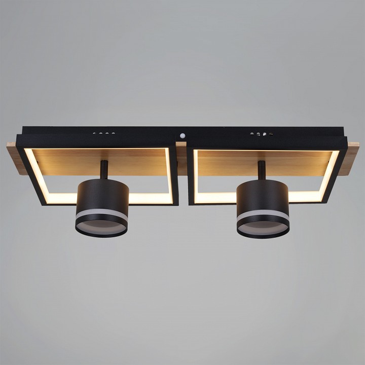 Накладной светильник De Markt Ракурс BK+WOOD 19560-0.3-2+2 BK+WOOD