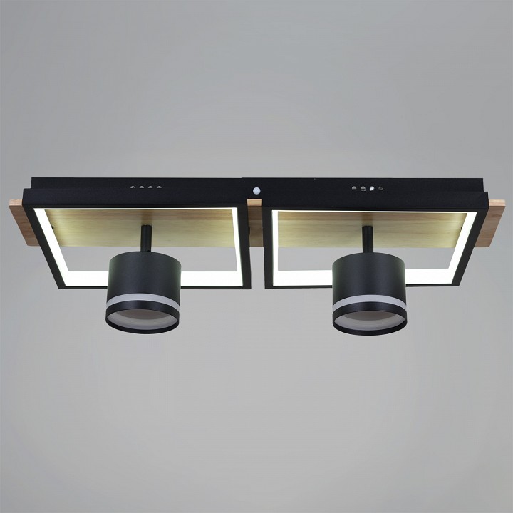 Накладной светильник De Markt Ракурс BK+WOOD 19560-0.3-2+2 BK+WOOD