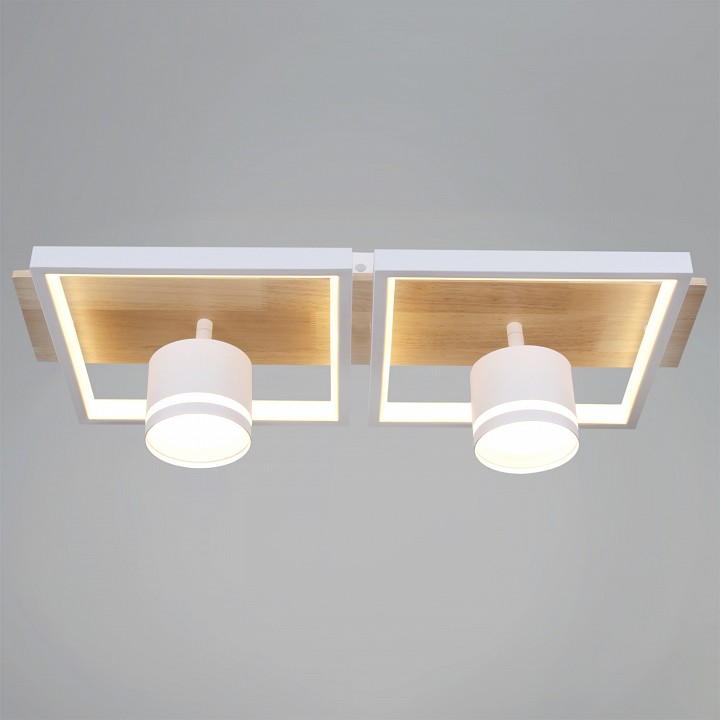 Накладной светильник De Markt Ракурс WH+WOOD 19560-0.3-2+2 WH+WOOD