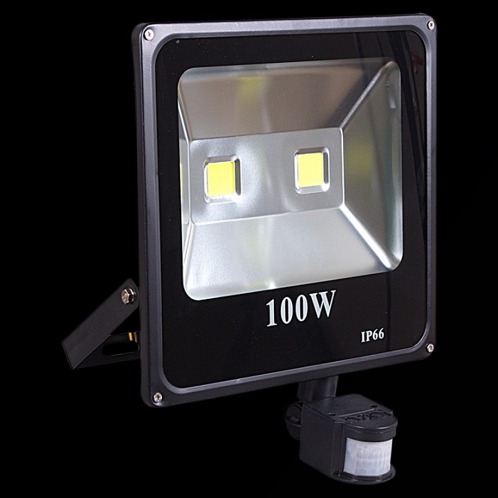 Настенный прожектор  54100-0.2-001QY LED100W+SENSOR BK