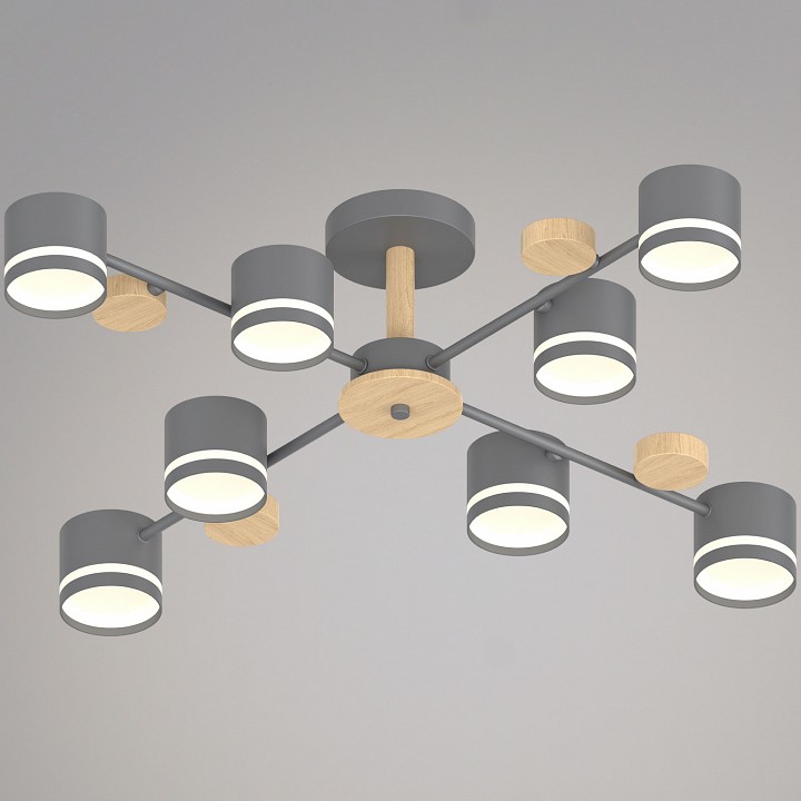 Люстра на штанге 68730-0.3-08 GX53 GREY+WOOD