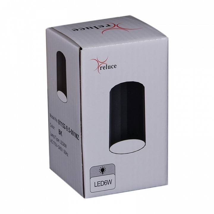 Накладной светильник Reluce 81152 81152-9.5-001MZ LED6W BK