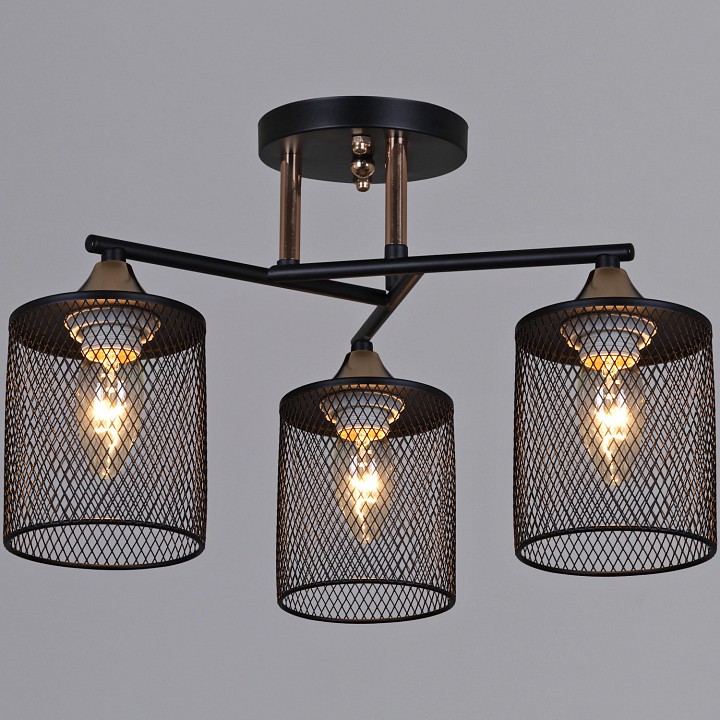 Люстра на штанге De Markt Бремен 3xE27 91360-0.3-03 BK+FG