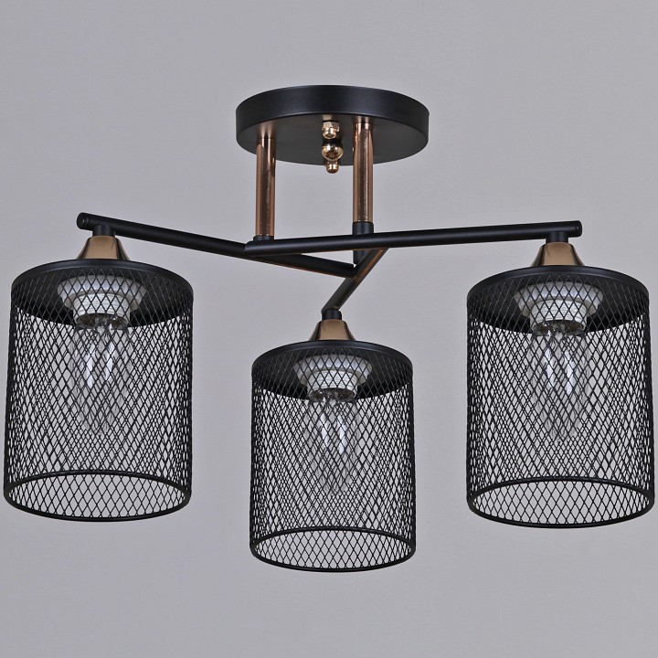 Люстра на штанге De Markt Бремен 3xE27 91360-0.3-03 BK+FG