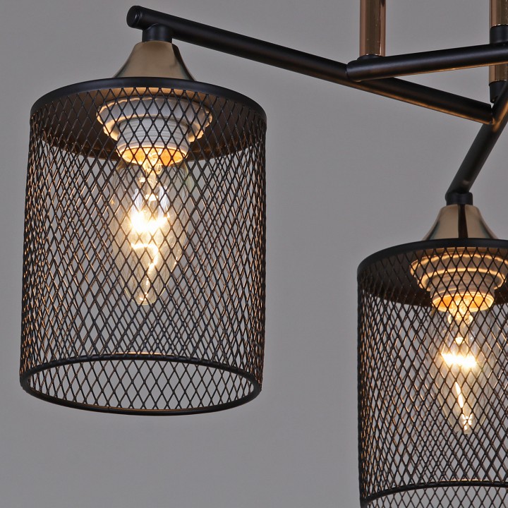 Люстра на штанге De Markt Бремен 3xE27 91360-0.3-03 BK+FG