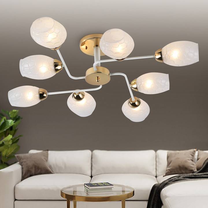 Люстра на штанге Rivoli Sabre 8хE14 40 Вт Б0054863