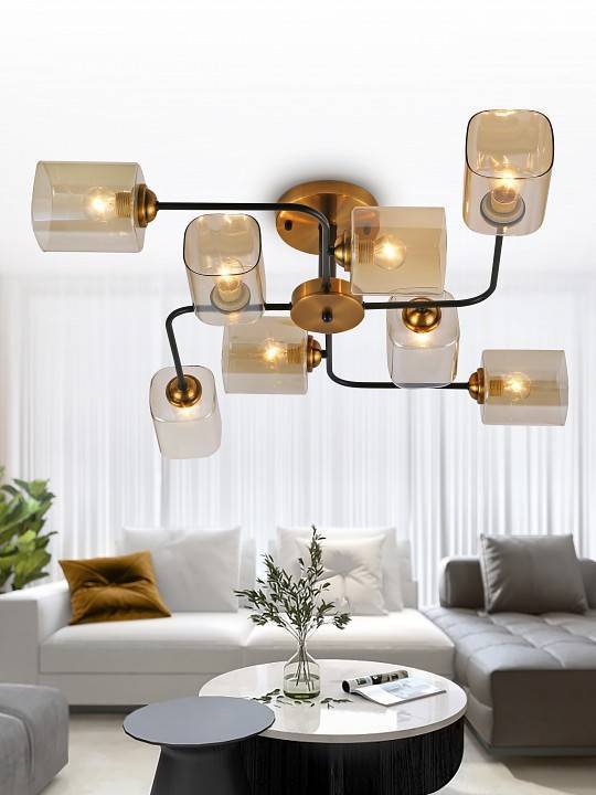 Люстра на штанге Rivoli Merula 8хE27 40 Вт Б0054881