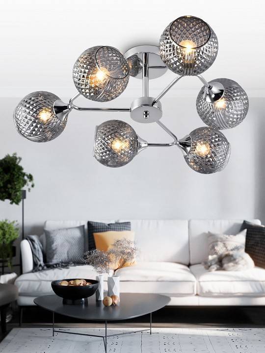 Люстра на штанге Rivoli Haley 8хE14 40 Вт Б0055384