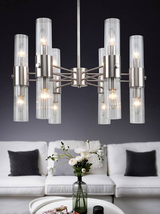 Люстра на штанге Rivoli Delia 12хE14 40 Вт Б0055502