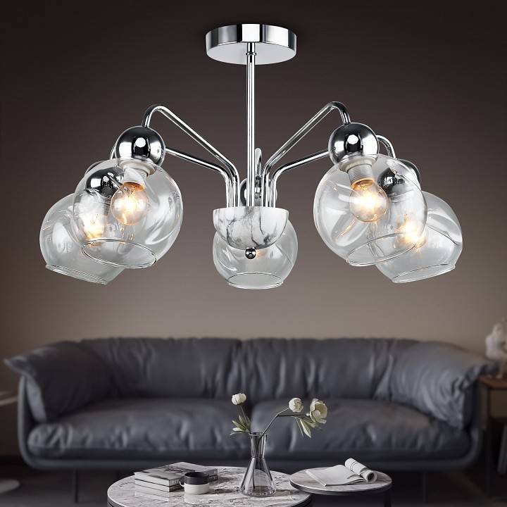 Люстра на штанге Rivoli Dena 5хE14 40 Вт Б0055515