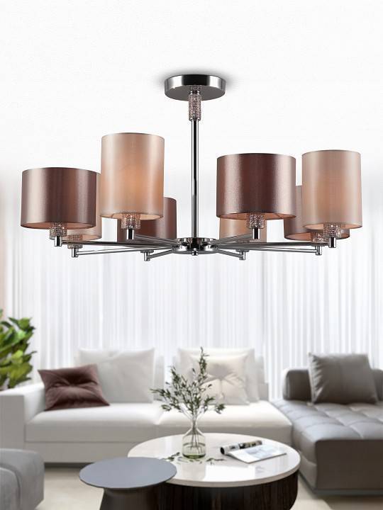 Люстра на штанге Rivoli Ebony 8xE14 40 Вт Б0055619