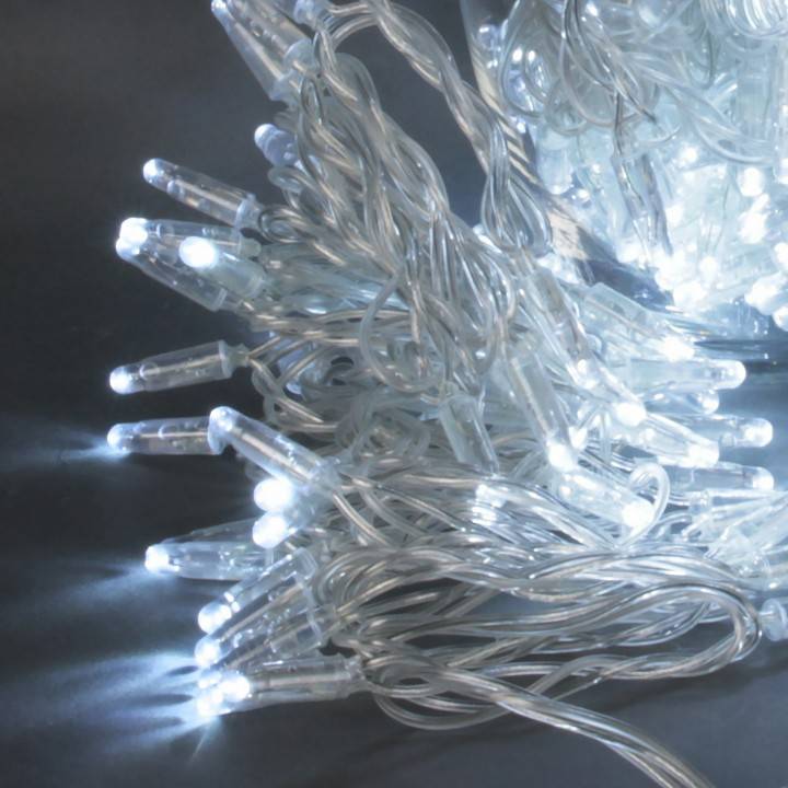 Гирлянда нить Sneha A-047C 200 LED 20 м IP44 белый свет A-047C WT