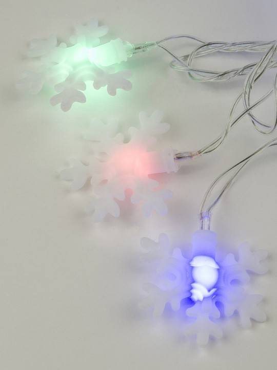 Гирлянда с насадками Uniel Снежинки 07936