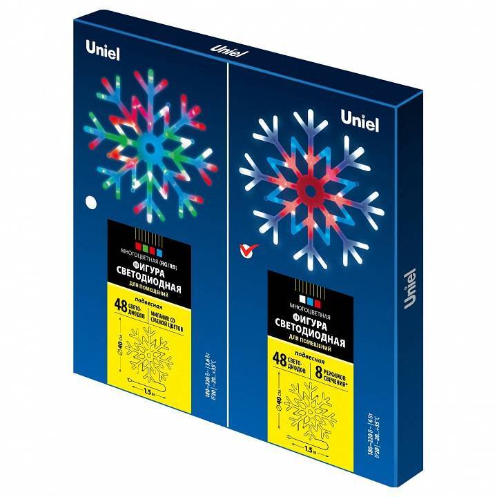 Фигура световая Снежинки Uniel ULD-H4040-048 UL-00001403