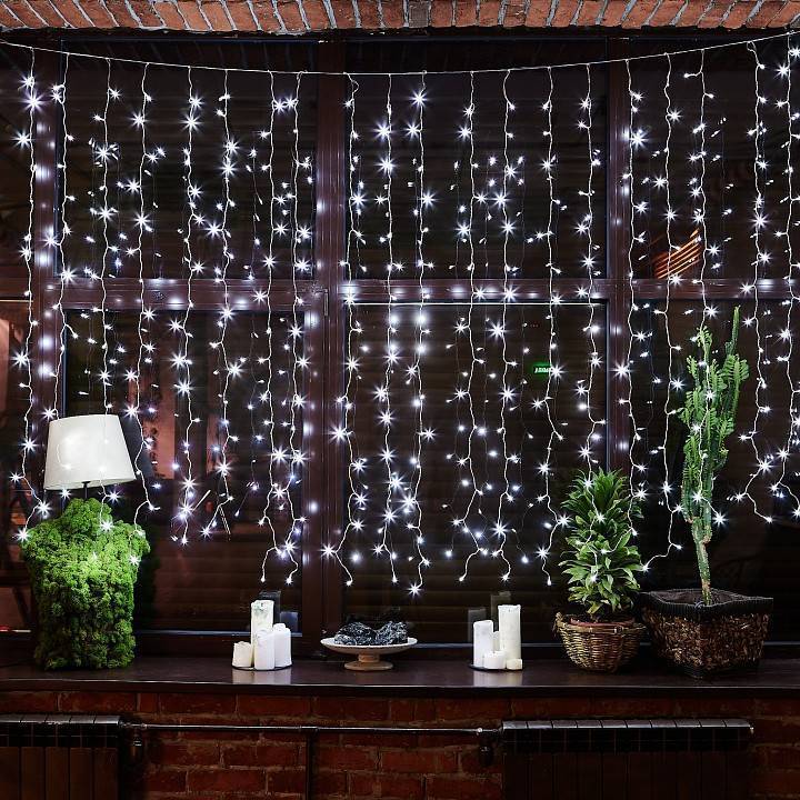 Гирлянда-занавес Uniel ULD-C3020-384/DTA/RC WHITE 3x2 м IP44 UL-00008562