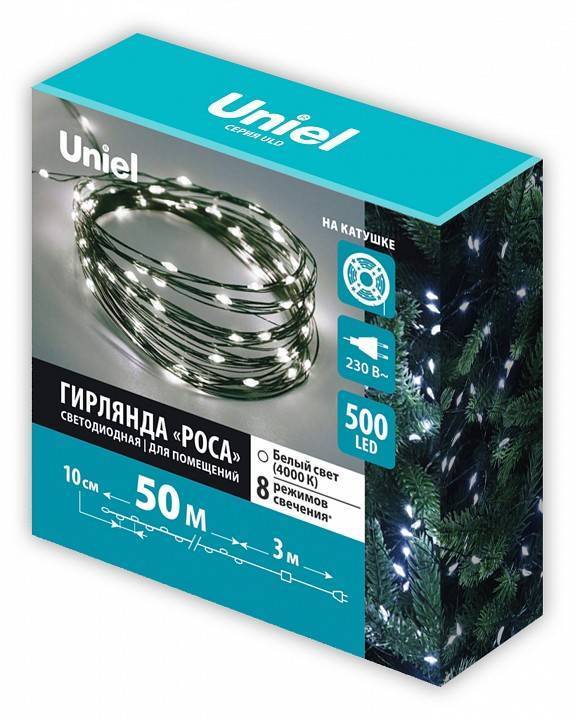 Гирлянда Нить Uniel ULD-S 20 м 200 LED IP20 теплый белый UL-00012085