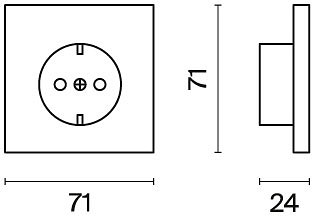 Накладка для розетки с заземлением и со шторками Voltum S70 VLS000707
