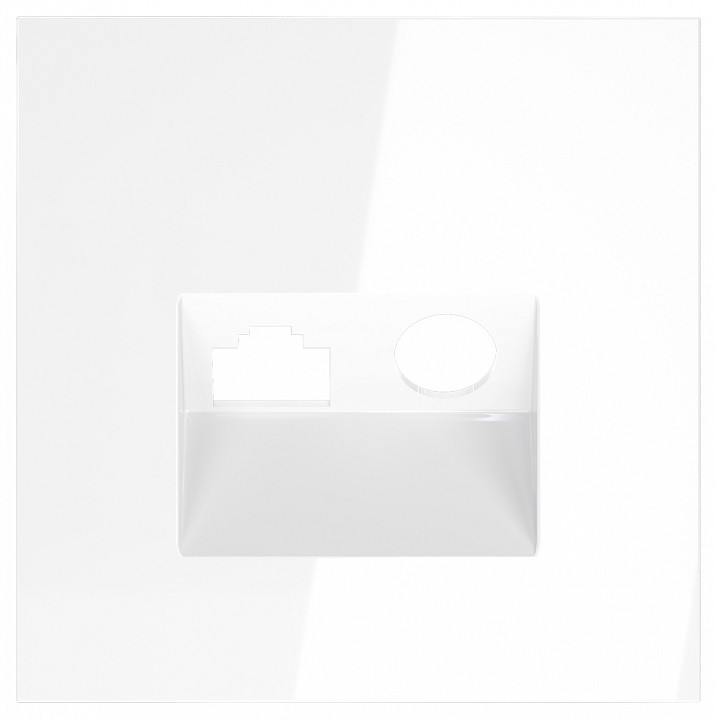 Накладка для ТВ-розетки и RJ-11 или RJ-45 Voltum S70 VLS002701