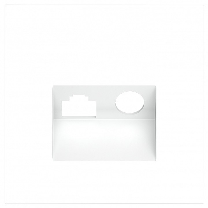 Накладка для ТВ-розетки и RJ-11 или RJ-45 Voltum S70 VLS002702