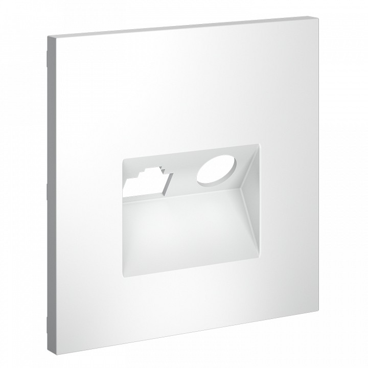 Накладка для ТВ-розетки и RJ-11 или RJ-45 Voltum S70 VLS002702