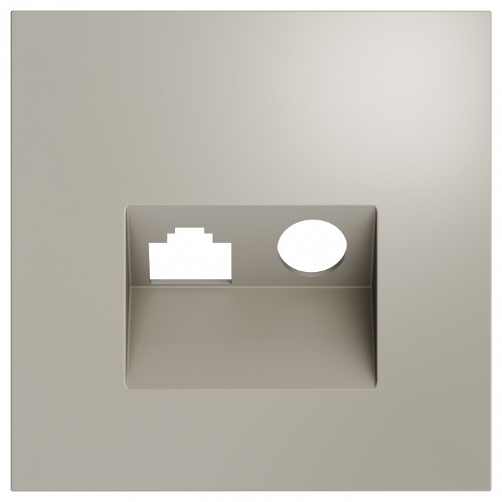 Накладка для ТВ-розетки и RJ-11 или RJ-45 Voltum S70 VLS002703