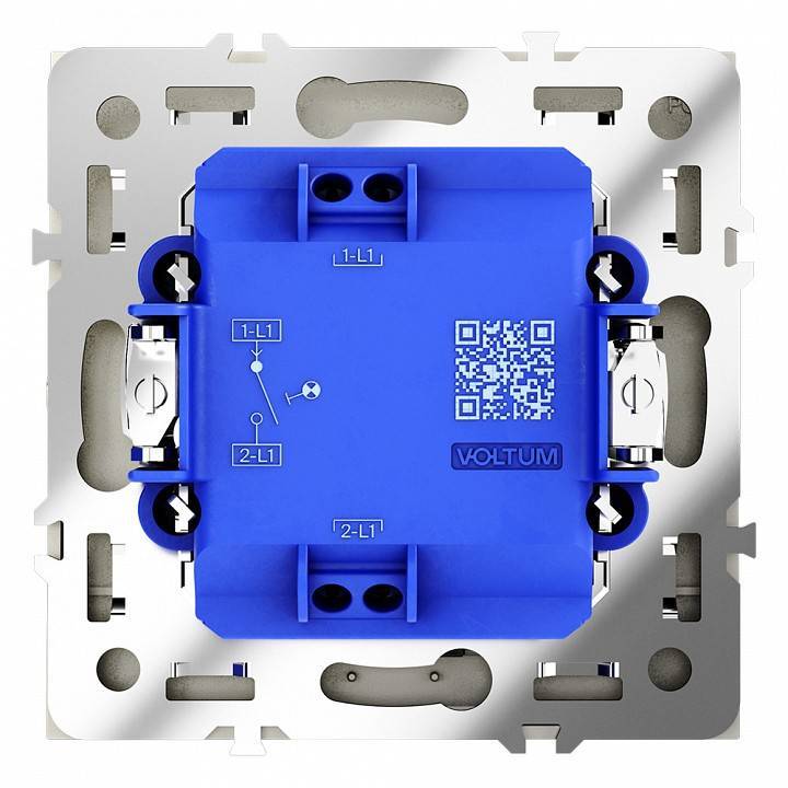 Выключатель одноклавишный с подсветкой без рамки Voltum S70 VLS010204