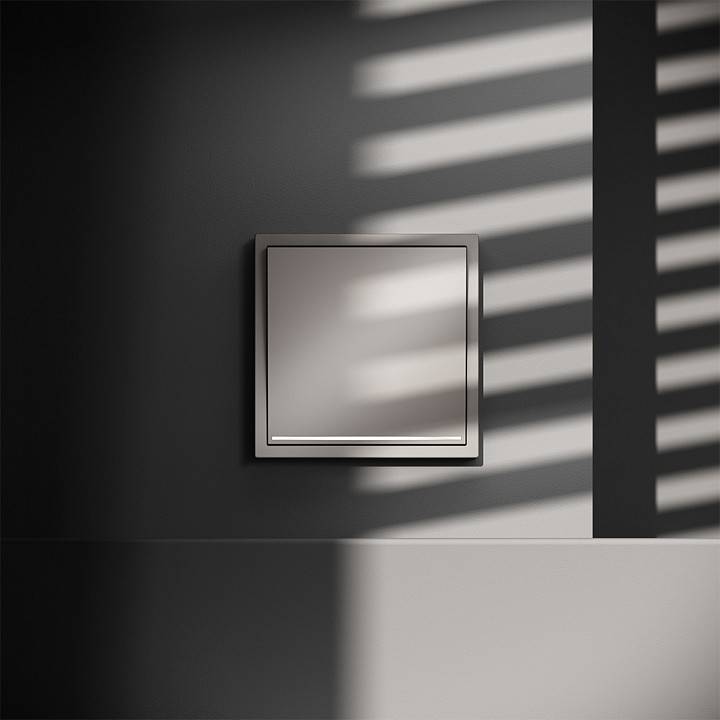 Выключатель проходной одноклавишный с подсветкой без рамки Voltum S70 VLS010403