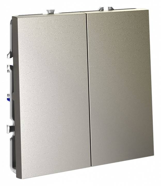 Выключатель двухклавишный без рамки Voltum S70 VLS020104