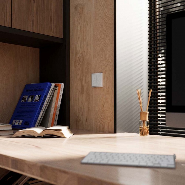 Выключатель для жалюзи без рамки Voltum S70 VLS020701