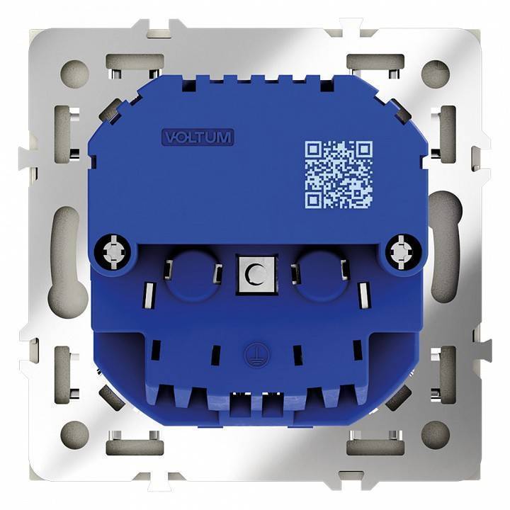 Розетка с заземлением и со шторкой и 2хUSB type A и C, без рамки Voltum S70 VLS040505