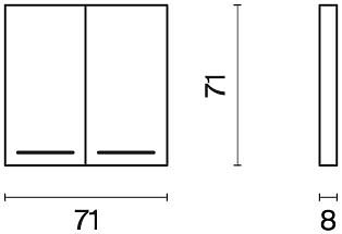 Клавиша для выключателя одноклавишного Voltum S70 METAL VLSM000410