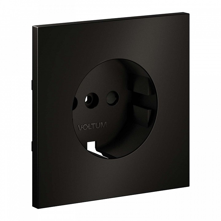 Накладка для розетки с заземлением и со шторками Voltum S70 METAL VLSM000712
