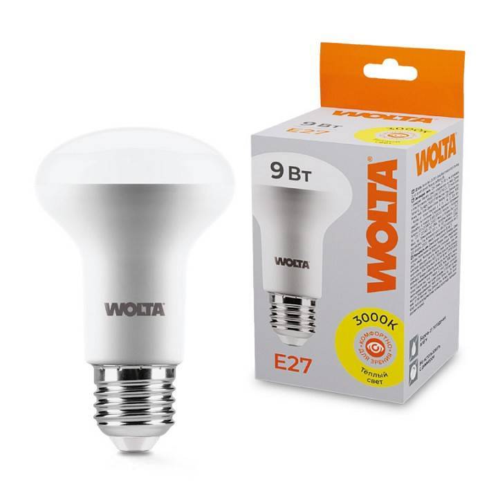 Лампа светодиодная Wolta  E27 9Вт 3000K 25Y63R9E27