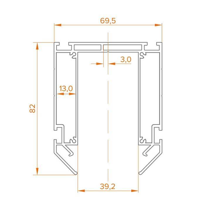 Профиль встраиваемый Wolta  WAP-WML-TR2/01B