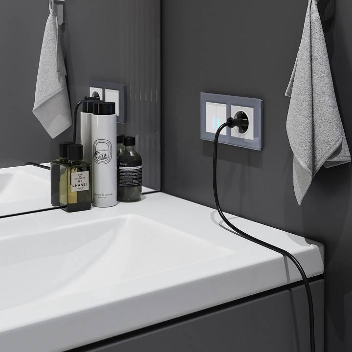 Выключатель сенсорный 2-клавишный Werkel Wi-Fi с подсветкой белый W4520601