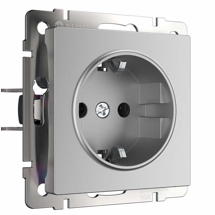 Розетка с заземлением и со шторкой, без рамки Werkel  W1171106