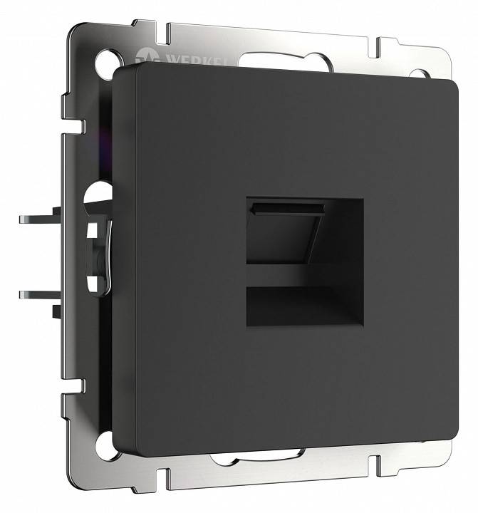 Розетка телефонная RJ-11 без рамки Werkel Черный матовый W1182008