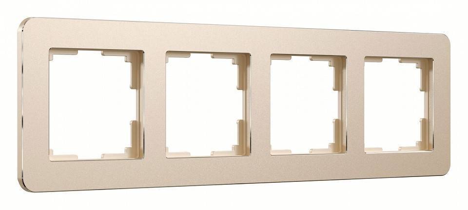 Рамка на 4 поста Werkel Platinum шампань W0042611