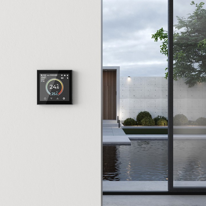 Терморегулятор электромеханический для теплого пола Werkel Сенсорные механизмы черные W1851108