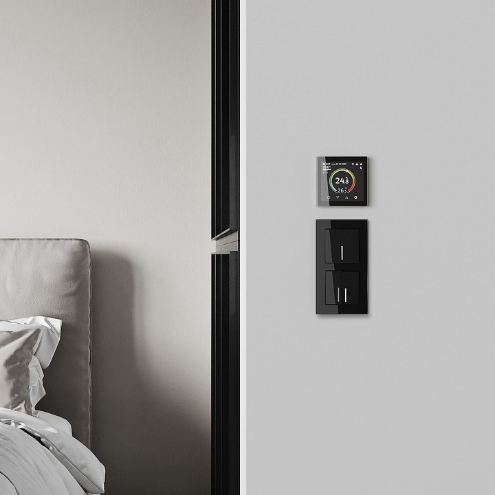 Терморегулятор электромеханический для теплого пола Werkel Сенсорные механизмы черные W1851108