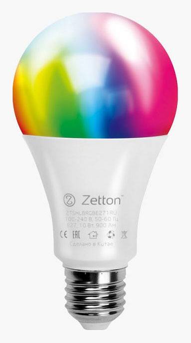 Умная светодиодная лампа Zetton Smart Wi-Fi Bulb E27 15 Вт 6500 K ZTSHLBRGBE271RU