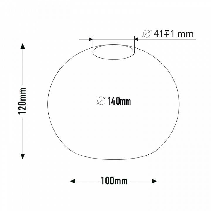 Плафон стеклянный 33 идеи S.02.WH