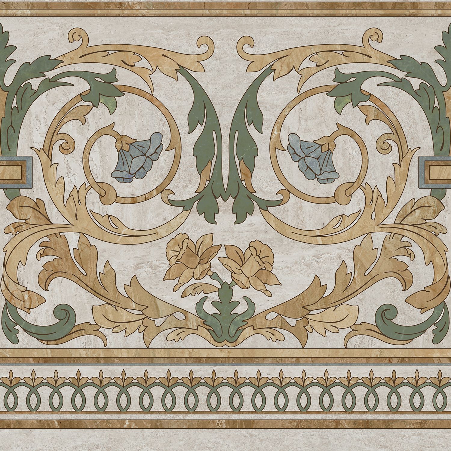 Декор Kerama Marazzi Эвора продолжение угла глянцевый 60х60 см HGD\A517\SG6062RL